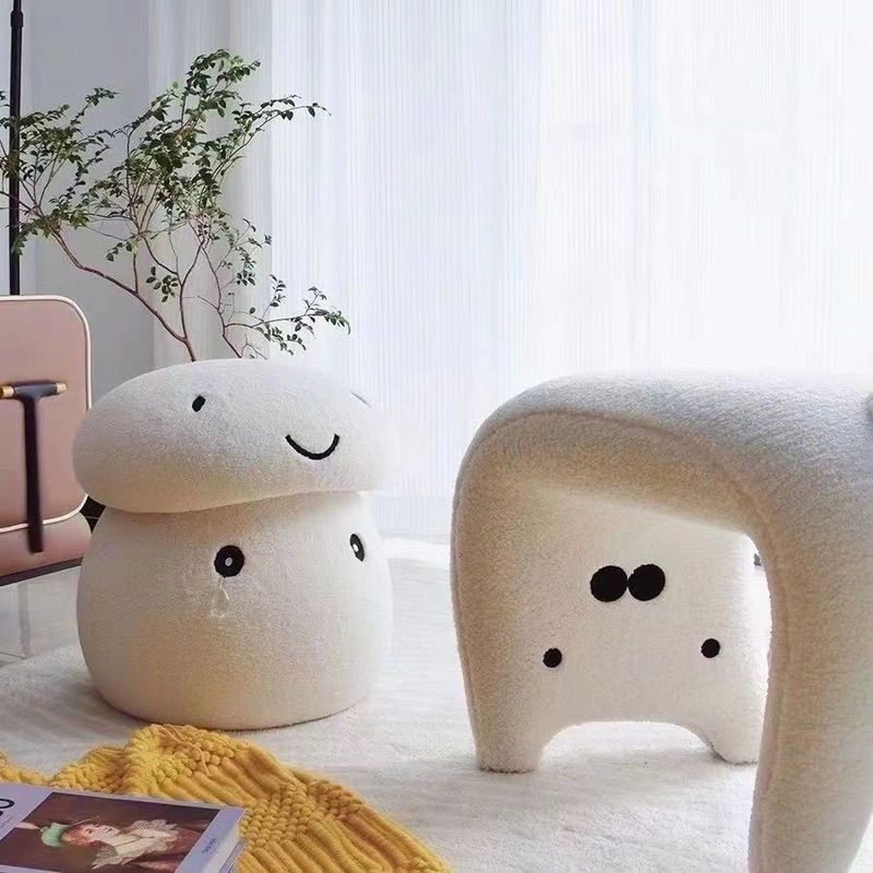 Cremefarbener Stil für den Heimgebrauch, Internet-Promi-Sofa-Wohnzimmer, süßer niedriger Hocker für das Kinderzimmer, Schuhwechselhocker für_voghion.com