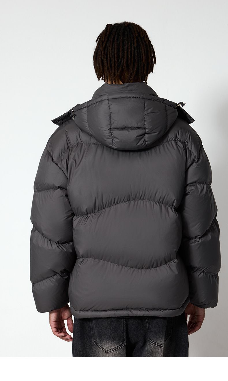 Männerkleeder liicht a portabel Puff Daunenjacke trendy Mark Hierscht a Wanter nei Samt effen Faarf Kapuzenjacke fir Männer_voghion.com