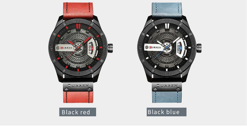 Orologio da uomo al quarzo con cinturino in pelle e datario, resistente all'acqua, orologio da polso casual alla moda, quadrante rotondo, cassa in lega di pelle_voghion.com