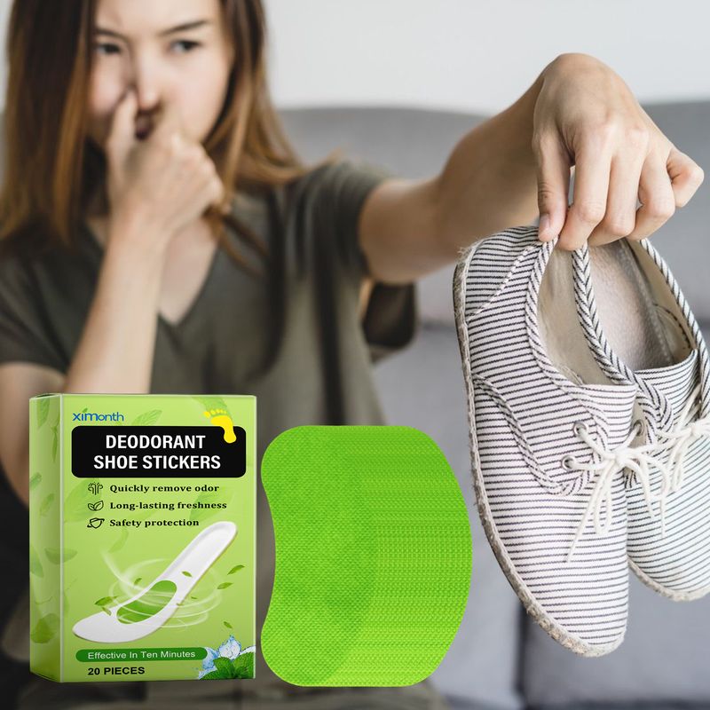 Ximonth Deodorant Shoe Stickers, Deodorant Sports Breathable Deodorant Absorbent Comfortable Refreshing Invisible Deodorant Insoles_voghion.com
