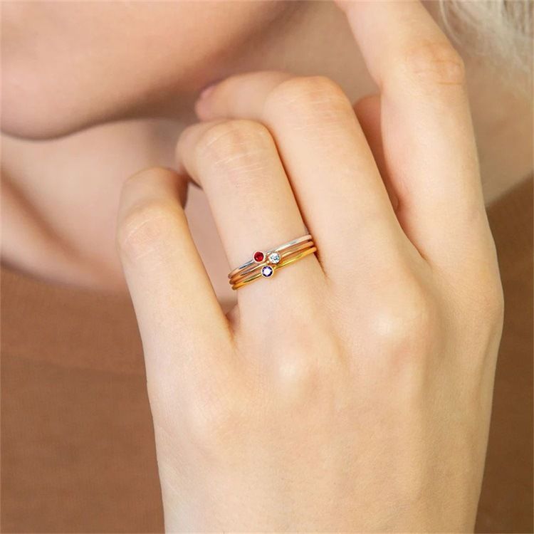 Bague en acier inoxydable pour femme, bijou simple, rond, diamant, coupe, niche, diamant, zircon_voghion.com