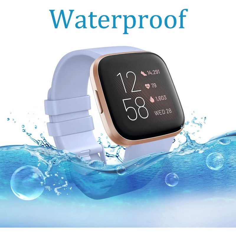 Sportbänder kompatibel mit Fitbit Versa 2, weiches Elastomer, mehrfarbig, Ersatzarmbänder für Fitbit Smart Watch_voghion.com