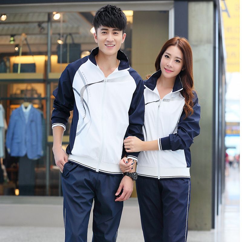 Spring And Autumn Casual Running Sports Couple Set Long Sleeve Unisex Student Class Uniform Group Jacket_voghion.com