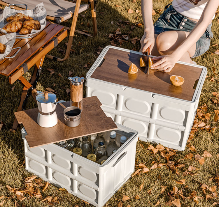 Contenitore per alimenti portatile pieghevole per bagagliaio auto da campeggio e picnic_voghion.com