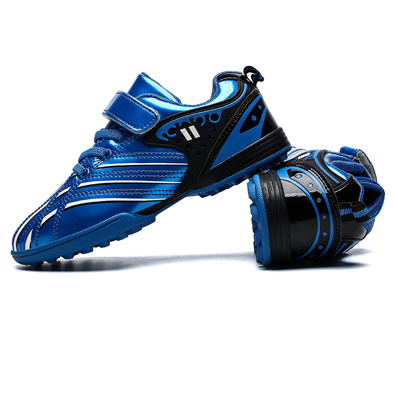Mutter & kinder schuhe TF gebrochen nägel Klett jungen fußball schuhe turnschuhe frei von schnürsenkel gras spiel training schuhe_voghion.com
