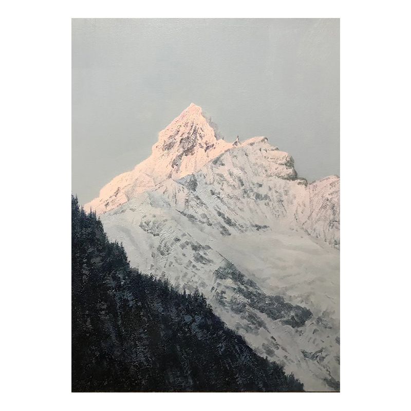 Handgemalte Ölgemälde "Sonnenlicht auf goldenen Bergen" Eingang hängen Wohnzimmer Sofa Hintergrund dekorative Textur Chinesisch_voghion.com