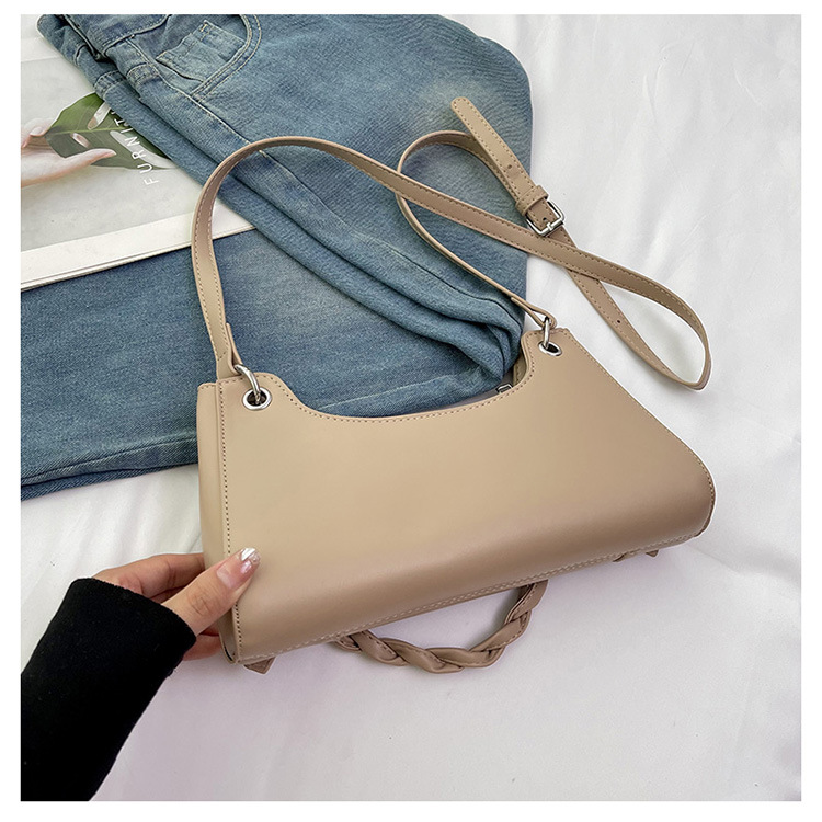 Produttori all'ingrosso 2023 nuova borsa da donna sotto le ascelle tinta unita borsa a tracolla portatile con texture di moda borsa a tracolla portatile dal design di nicchia_voghion.com