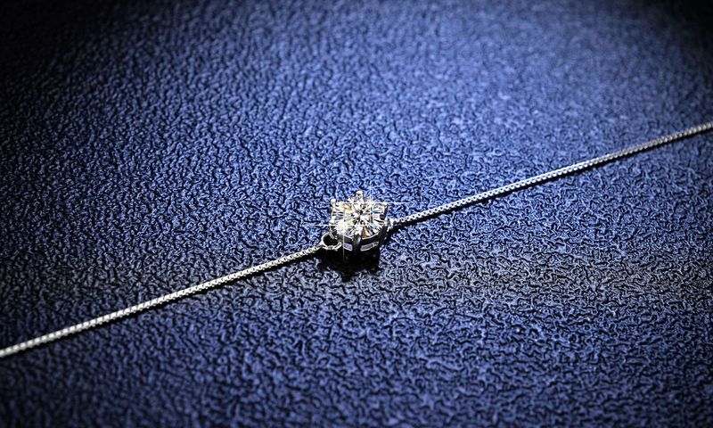 Sterling Silver Bracelet Moissanite Six-Prong Simple Women's Live Broadcast_voghion.com