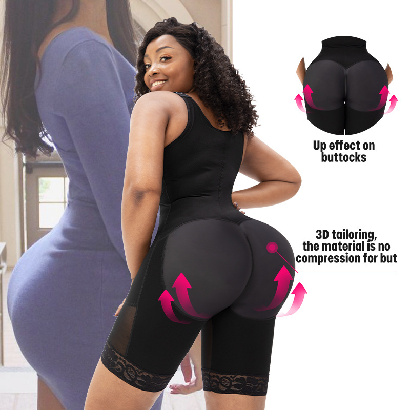 Damenbekleidung Figurformender Body, Brustverkleinerung, Taillen- und Hüftstraffung, Regeneration, stark komprimierendes Spandex-Gewebe, figurformendes Korsett_voghion.com