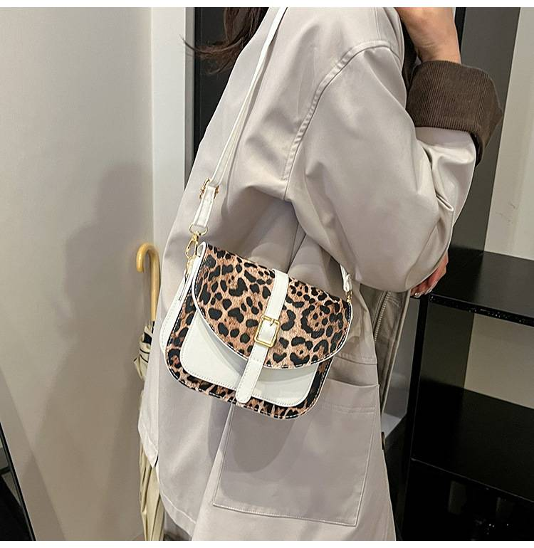 Cross-border Fashion Leopard-print Contrast Small Square Bag 2025 Spring New Shoulder Bag High-grade Messenger Bag_voghion.com
