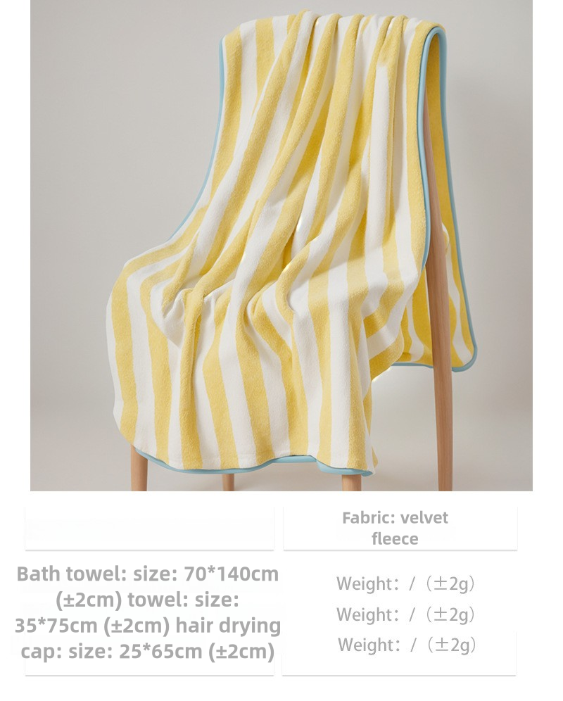 Ręcznik kąpielowy Spot Large Striped Thick Absorbent Towel Ręcznik kąpielowy prezent Ręcznik z polaru koralowego Szybkoschnący zestaw ręczników kąpielowych_voghion.com