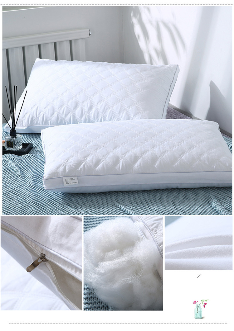 Hotelkissenkern Baumwolle Waschbar Nackenkissen für Erwachsene Einzel- und Doppelfeder-Samtkissen Hotelkissenkern_voghion.com