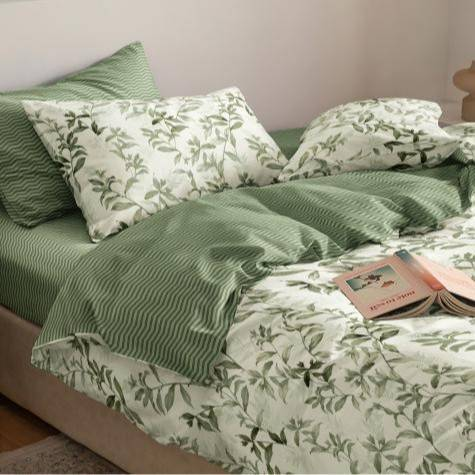 Parure de lit minimaliste 3 pièces - Motif géométrique gris et blanc, tissu brossé doux, compatible avec les lits US/EU/AU (Twin/Full/Queen/King)_voghion.com