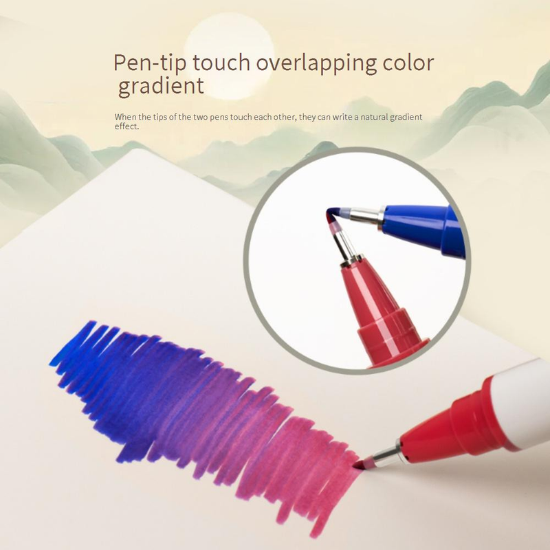 Zachte penseelpenset voor kalligrafie en schilderen - 24 levendige kleuren, flexibele punt, soepele inktstroom - ideaal voor kunstenaars, beginners en handlettering_voghion.com