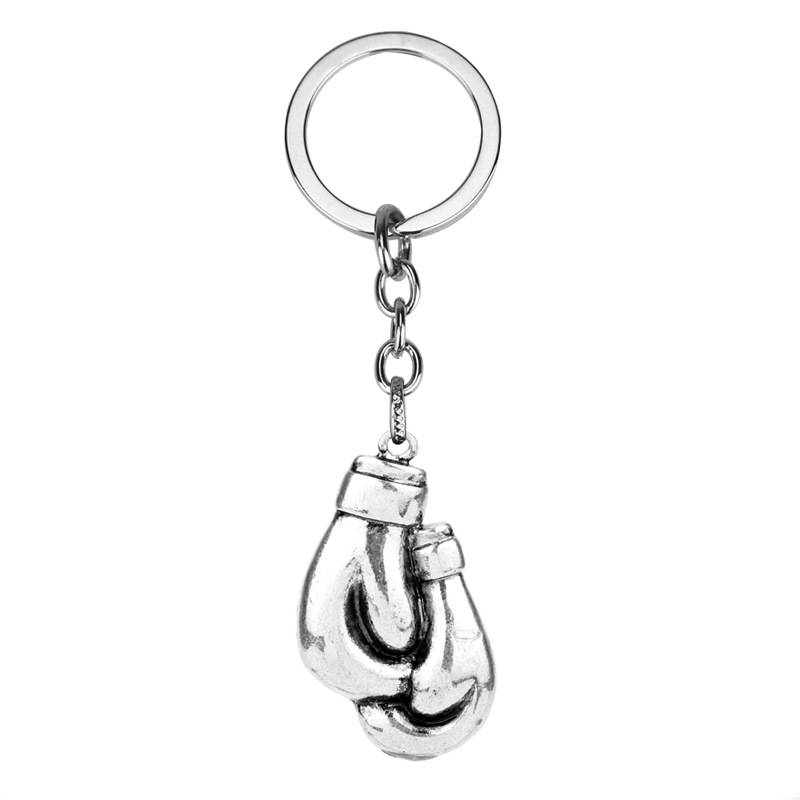 Boxing Gloves Engraved Keychain Stainless Steel Polished Creative Keychain Cross-border E-commerce_voghion.com