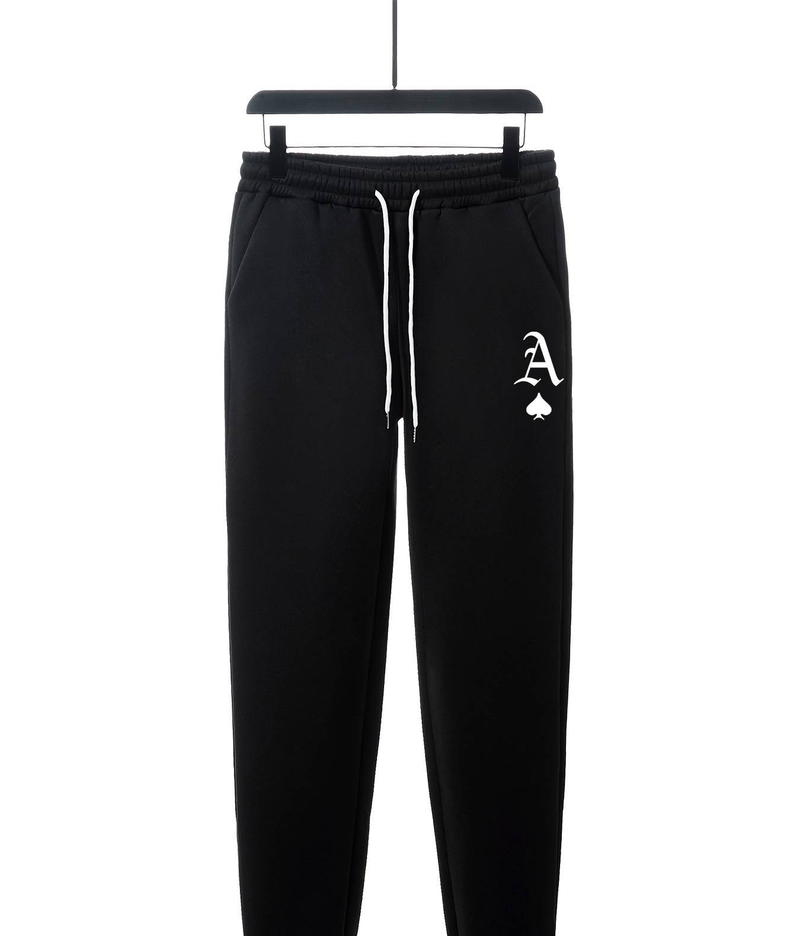 Conjunto de sudadera y jogger estampados para hombre, chándal de invierno cálido con forro polar y chaqueta con cremallera, ropa informal de calle._voghion.com