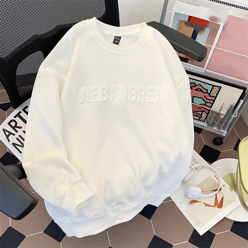 Felpa con stampa grafica retrò da uomo, maglietta a maniche lunghe ampia, pullover in stile vintage per abbigliamento casual_voghion.com