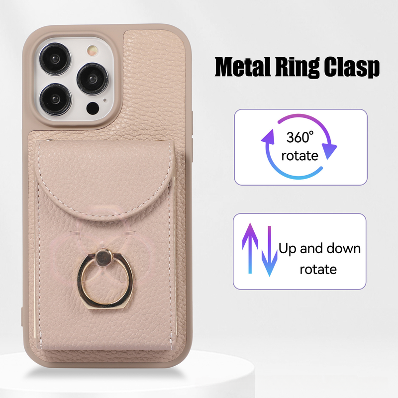Funda de cuero para teléfono móvil Apple 17 Pro Max con ranura para tarjetas y funda protectora tipo bandolera de 16 pulgadas._voghion.com
