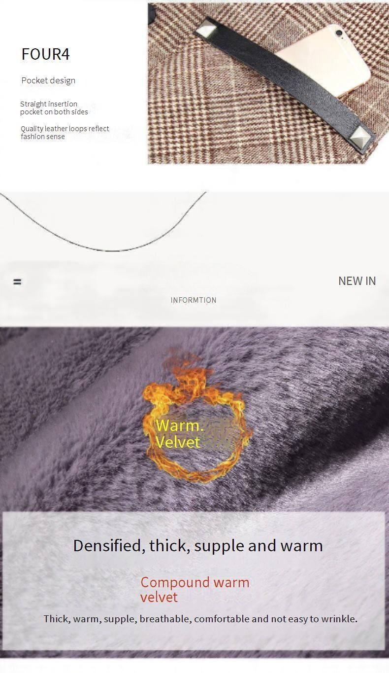 Plaid Wool Coat With Faux Shearling Collar – Oversized Winter Trench Coat For Petite Women, Warm & Stylish Long Coat With Pockets_voghion.com