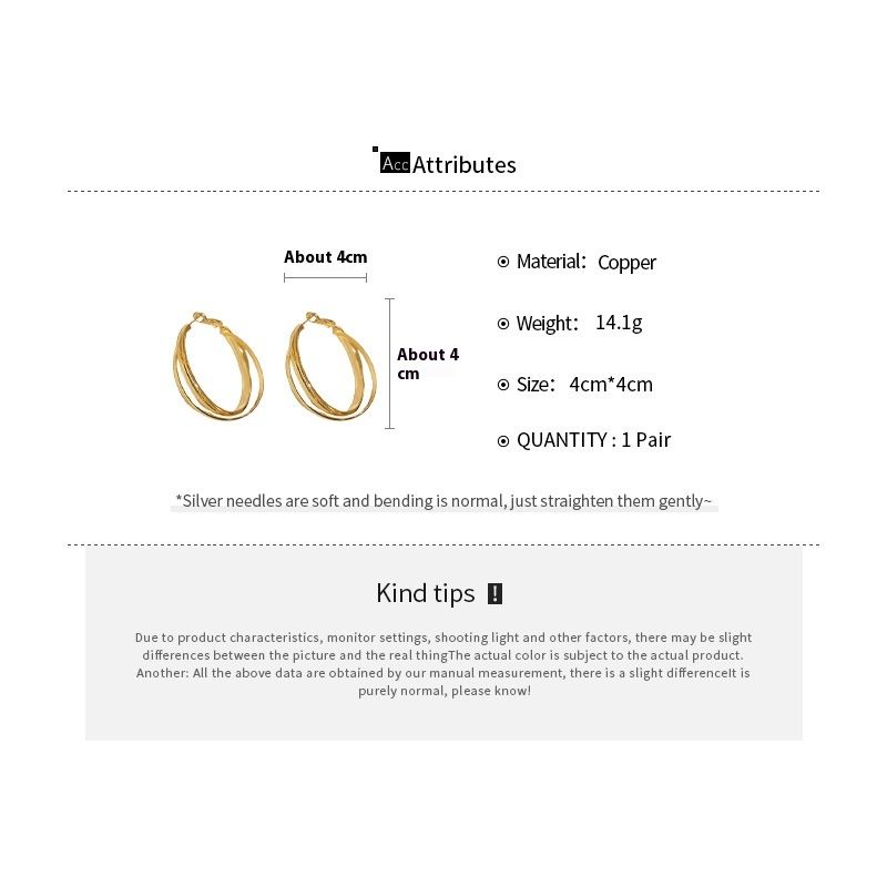 Silver Needle Cross Hollow Geometric Earrings Metal Design Earrings European And American Light Luxury Fashion Earrings_voghion.com