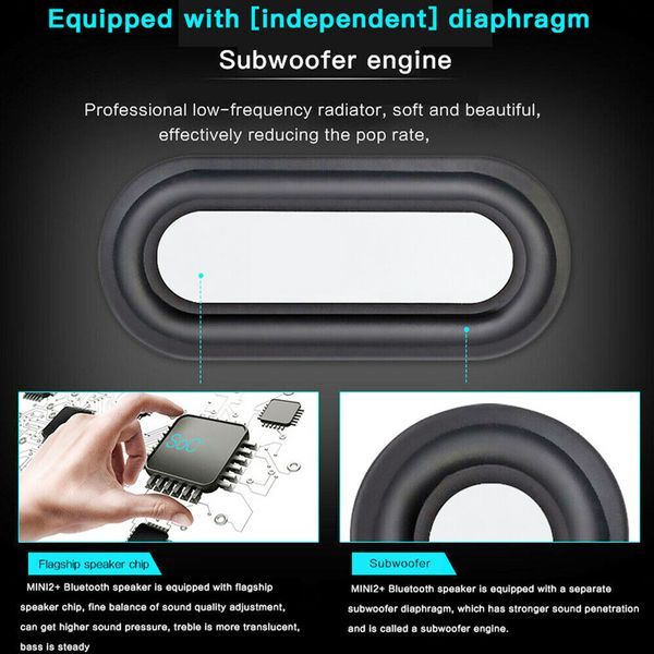Portable Speaker Wireless Bluetooth-compatible Outdoor Waterproof 3D Stereo Loudspeaker Wireless Sound System Support FM Radio_voghion.com