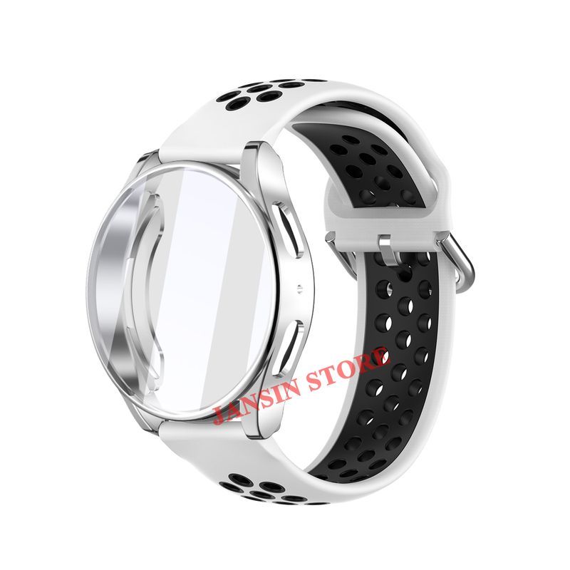 Silicone Band TPU Case For Samsung Galaxy Watch 7 6 5 4 40MM 44MM Breathable Soft Sports Strap For Galaxy Watch 7 Watchband 20mm_voghion.com