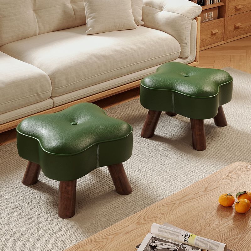 High-End-Internet-Promi-Sofa aus Massivholz für Erwachsene mit kleiner Blume, Couchtisch für Zuhause, Wohnzimmer, vierblättriger Kleeblatthocker_voghion.com
