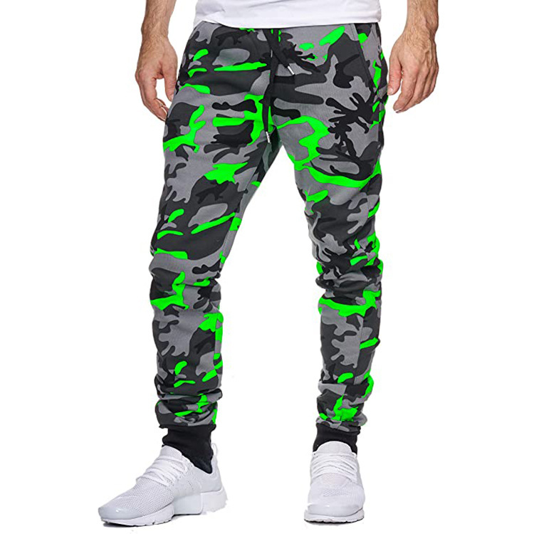 Spring and Autumn camouflage men's trousers printed medium stretch sports and leisure trousers man_voghion.com
