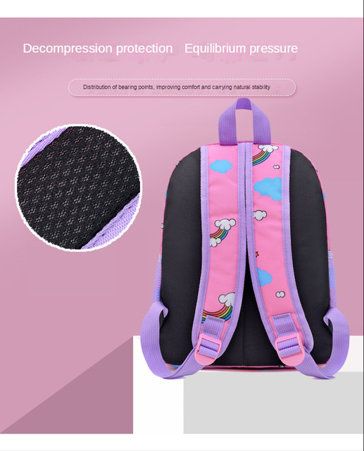 Zaini per ragazzi e ragazze Cartoon Unicorno Zaini per scuola con capacità lager Zaino per scuola materna Zaini per scuola primaria Borsa per bambini Kawaii_voghion.com