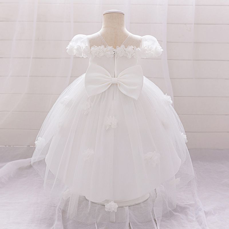 Kids' Clothing Baby Birthday Dress Children's Princess Dress With Tail Mesh Fluffy Dress_voghion.com