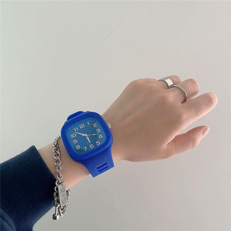 Internet Celebrity Square For Women, Ins Style, College Style Quartz Watch, Student Niche Simple Korean Version_voghion.com