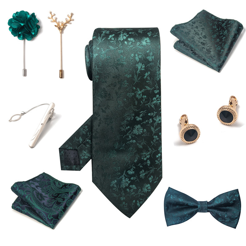 /Men's Ties & Handkerchiefs wedding groom's tie pocket square corsage gift box set men's tie ready stock wholesale_voghion.com
