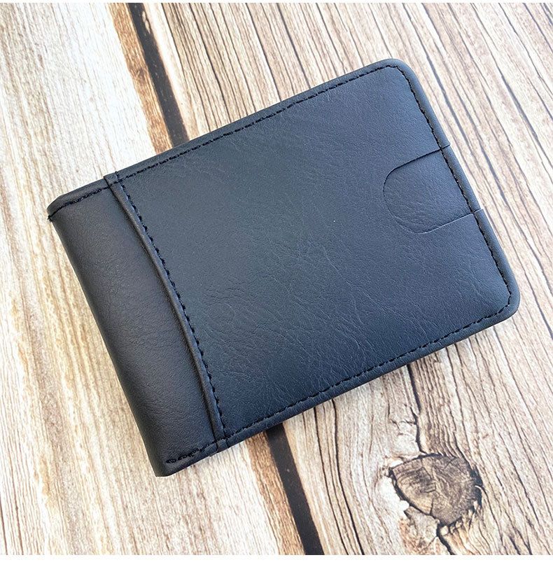 Porta carte da uomo casual retrò, porta carte portatile ultra sottile, più scomparti per carte, squisito portafoglio da uomo in PU con carte di credito, corto_voghion.com