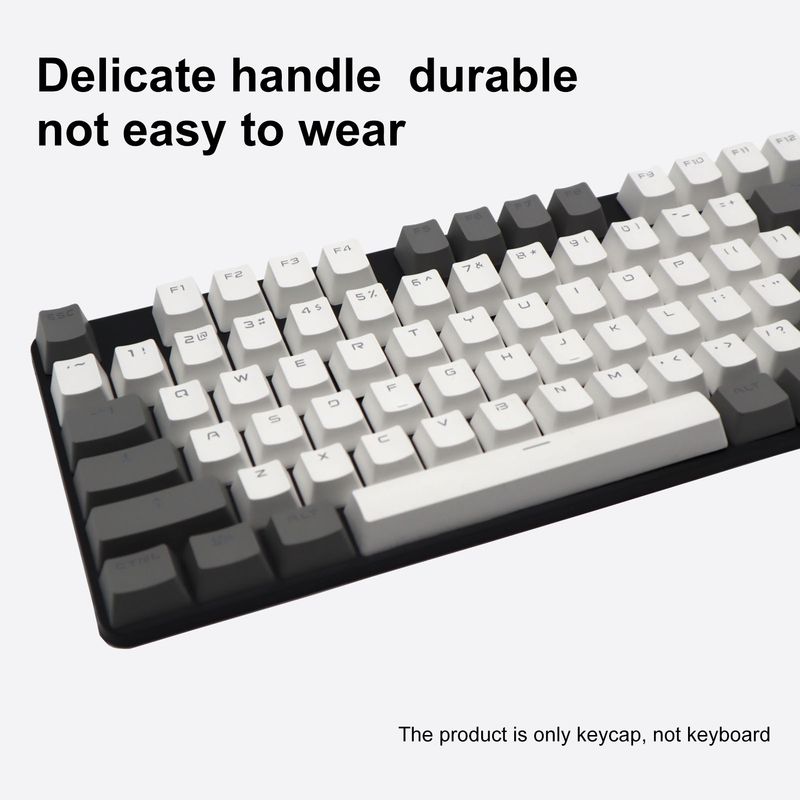 Farfi 104Pcs TPE OEM Dual Colors Backlight Key Caps Keycaps Replacement Mechanical Keyboard Accessory_voghion.com