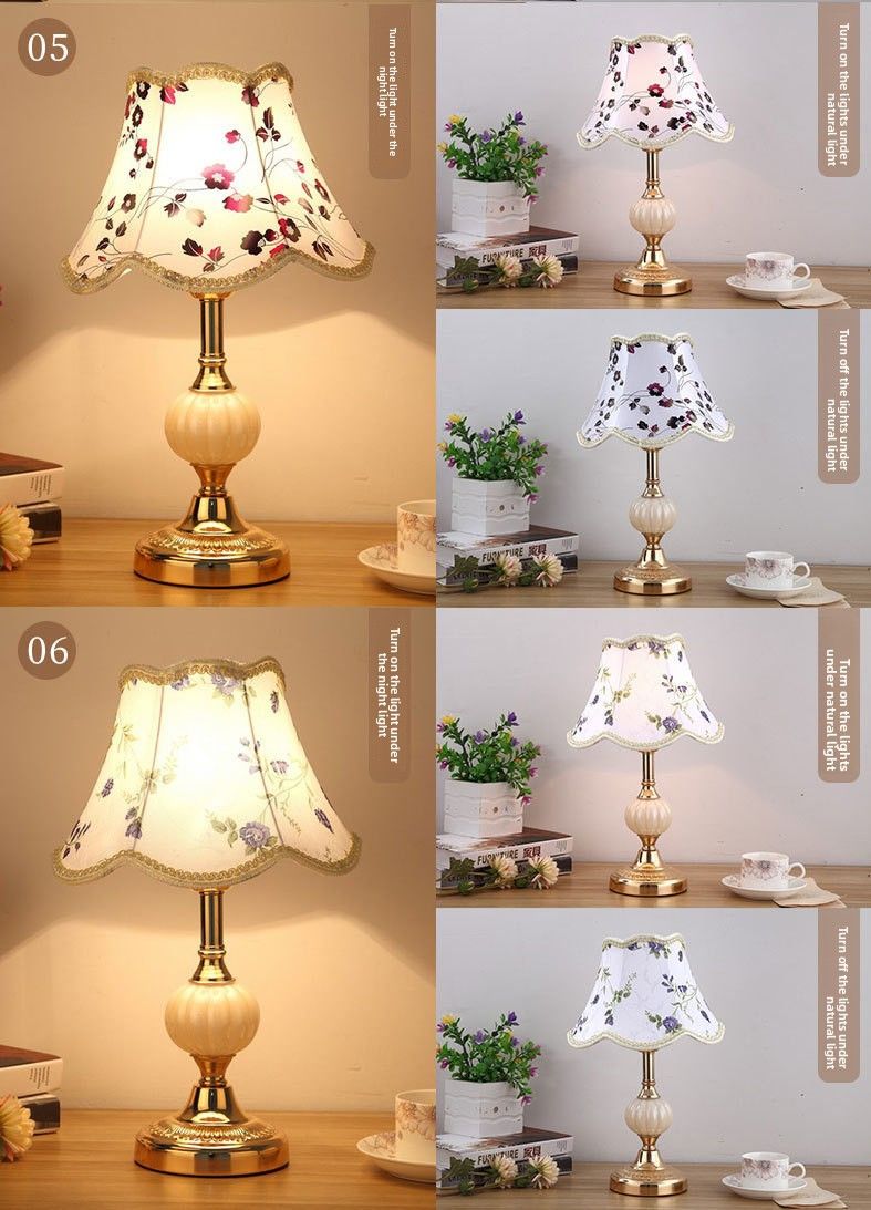 European-style Simple Glass Table Nordic Bedroom Bedside Lamp American Modern High-end Light Luxury_voghion.com