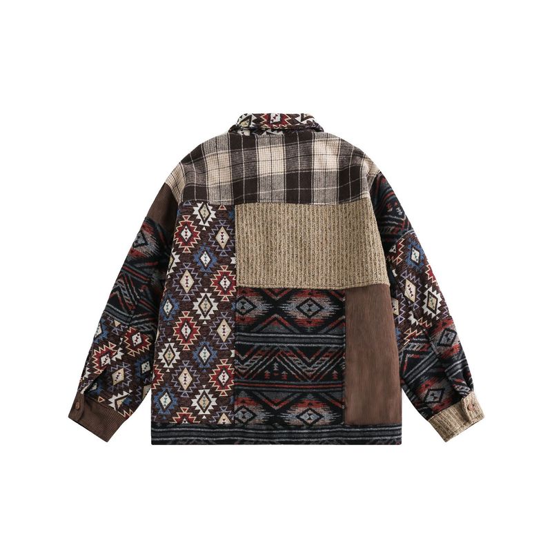 Eon Modish 25 Autumn New American Street Fashion Ethnic Style Patchwork Jacket Coat_voghion.com