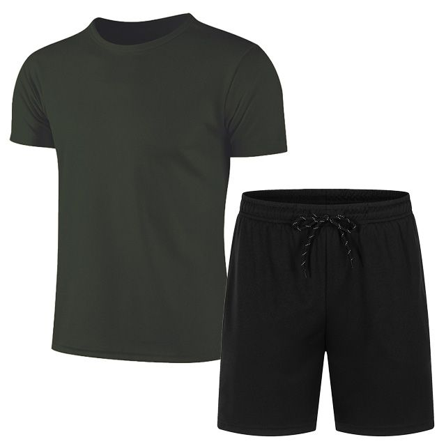 Conjuntos para hombre, traje de verano, traje de dos piezas, ropa deportiva, camisetas, pantalones cortos, marca de moda, ropa para correr, Fitness, gimnasio, conjunto corto para hombre_voghion.com