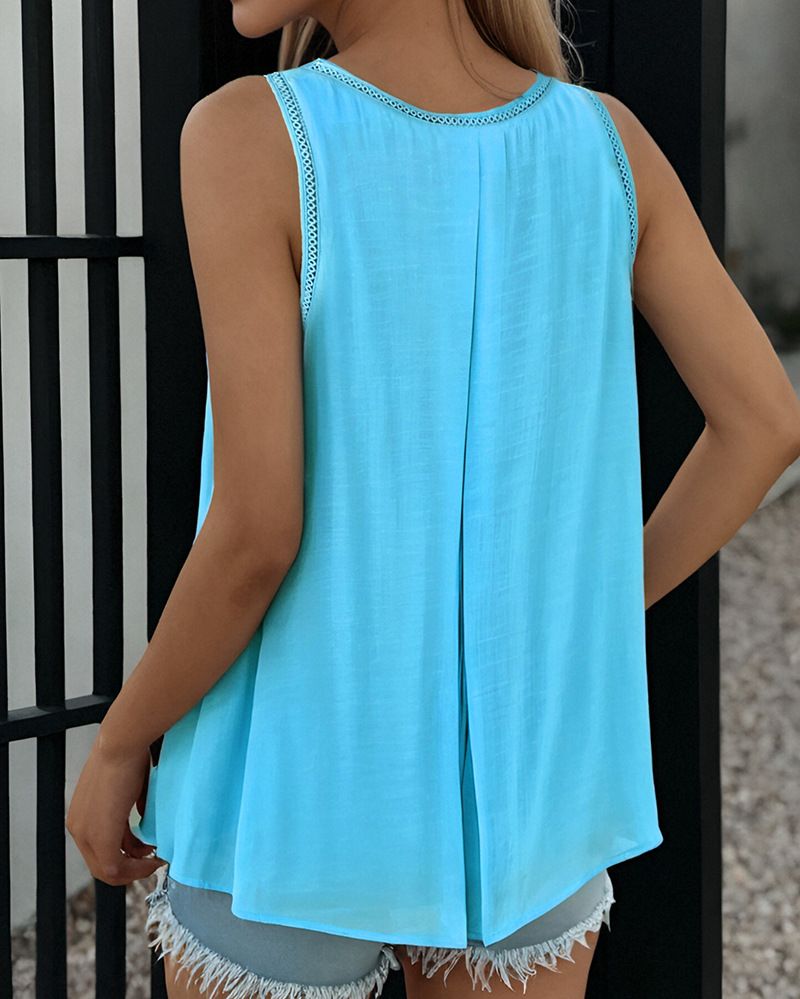 Women's Clothing autumn 2024 neckline splicing lace pleated top_voghion.com