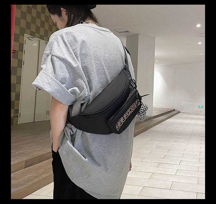 Nuovo marsupio da uomo versione coreana borsa a tracolla casual in nylon a tracolla borsa per il petto sportiva all'aria aperta di grande capacità_voghion.com