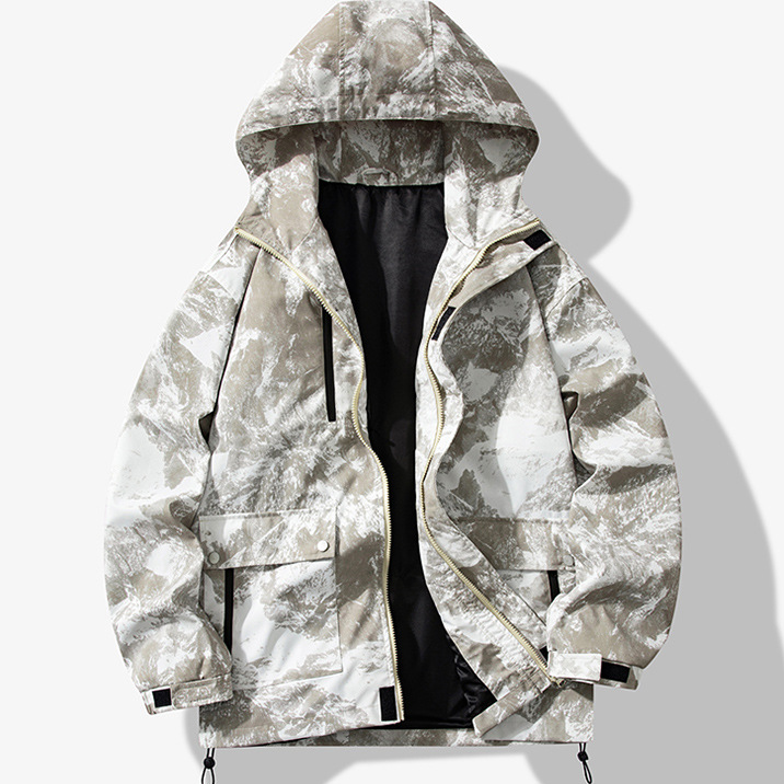 Men's Clothing Mountain outdoor waterproof jacket hooded jacket men and women autumn zipper mountaineering couple jacket _voghion.com