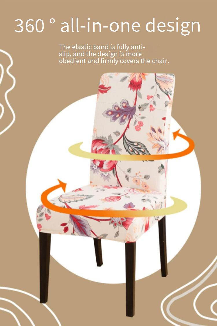Milk Silk Elastic Chair Cover All Inclusive Suitable For Home Beautification Dustproof Dining Table And Chair Cover_voghion.com