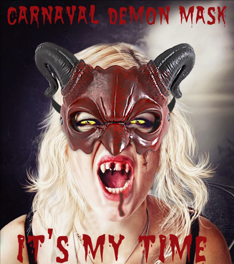 Rüsten Sie die RP-Teufelsmaske für die Halloween-Karnevalsparty mit einer Teufelsmaske mit halbem Gesicht für Cosplay-Maskenbälle auf_voghion.com