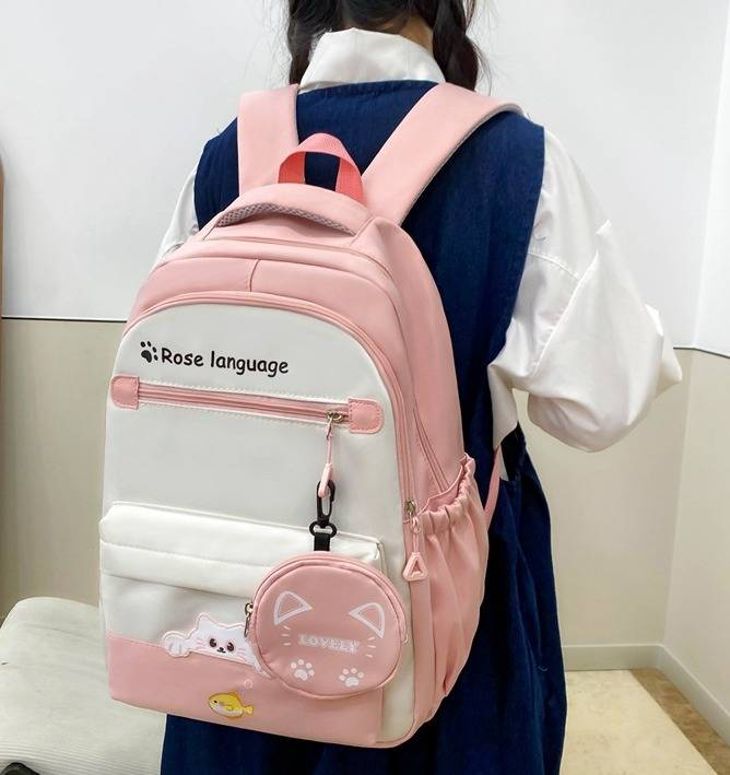 Set di zaini scolastici unisex - Zaino in nylon di grande capacità con spallacci imbottiti, set da 3 pezzi per studenti_voghion.com