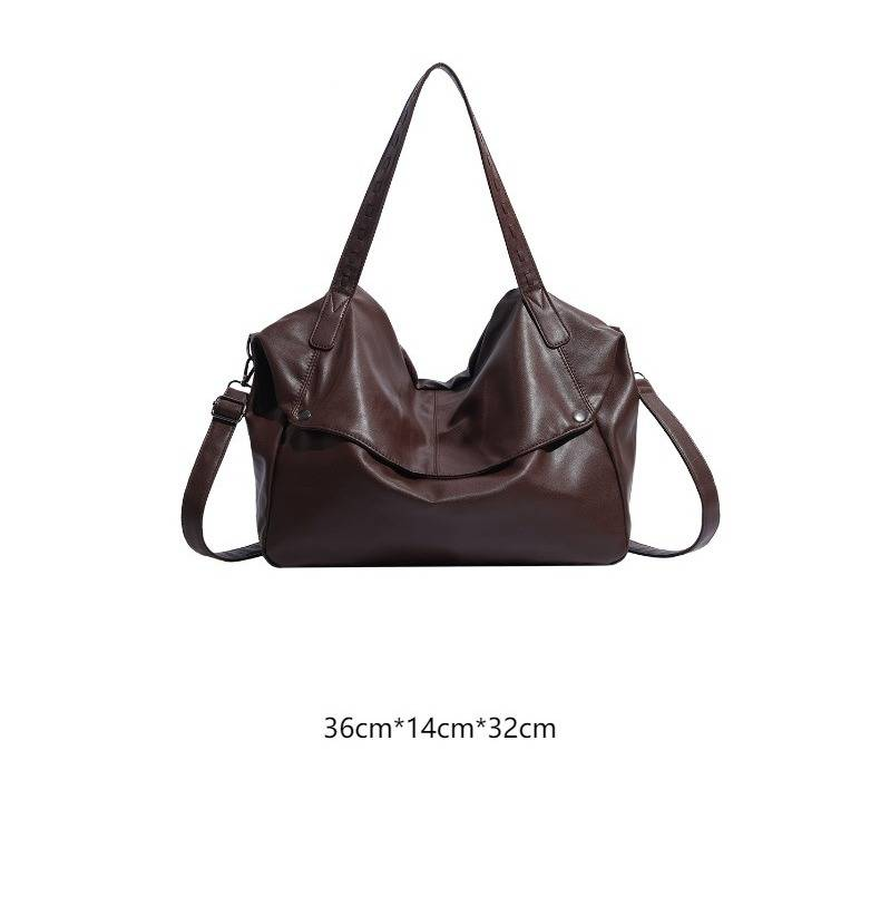 Stylish Large Capacity Tote Bag For Women - Versatile Shoulder & Crossbody Bag With Zipper Closure, Durable Synthetic Leather, For Everyday Use_voghion.com