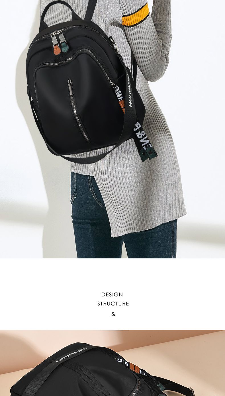 Zaino intellettuale da esterno per autunno e inverno da donna in tessuto Oxford_voghion.com