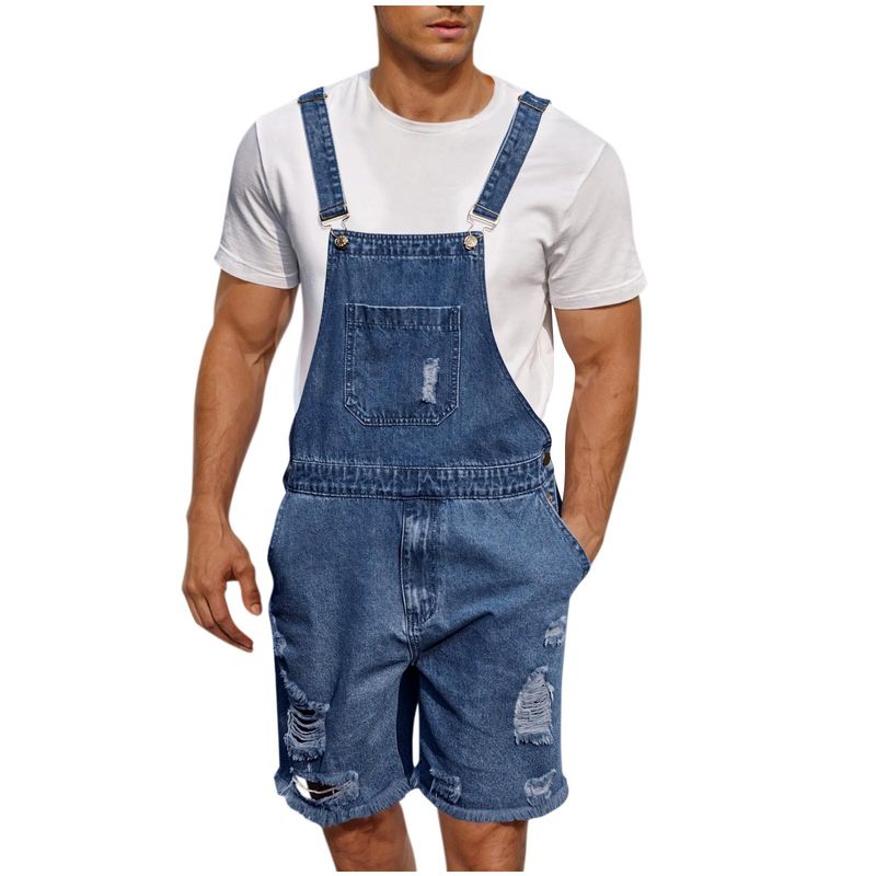 Roupas masculinas rasgadas, shorts jeans casuais_voghion.com