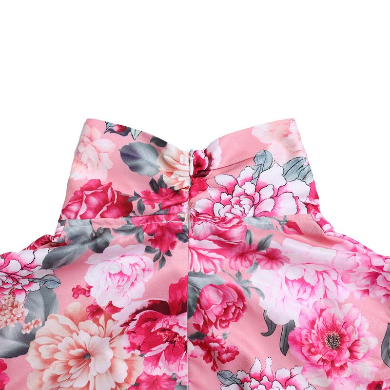Dameskleding Mode Bedrukt Strappy Shirt met Lange Mouwen Rok Lange Rok Tweedelige Set_voghion.com