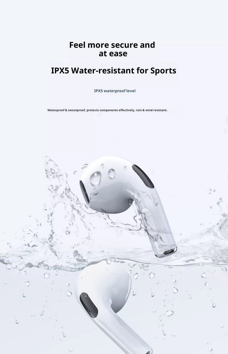 Słuchawki bezprzewodowe Pro4, 2024 słuchawki bezprzewodowe HiFi Stereo z mikrofonem z redukcją szumów ENC, długi czas odtwarzania w słuchawkach dousznych,_voghion.com