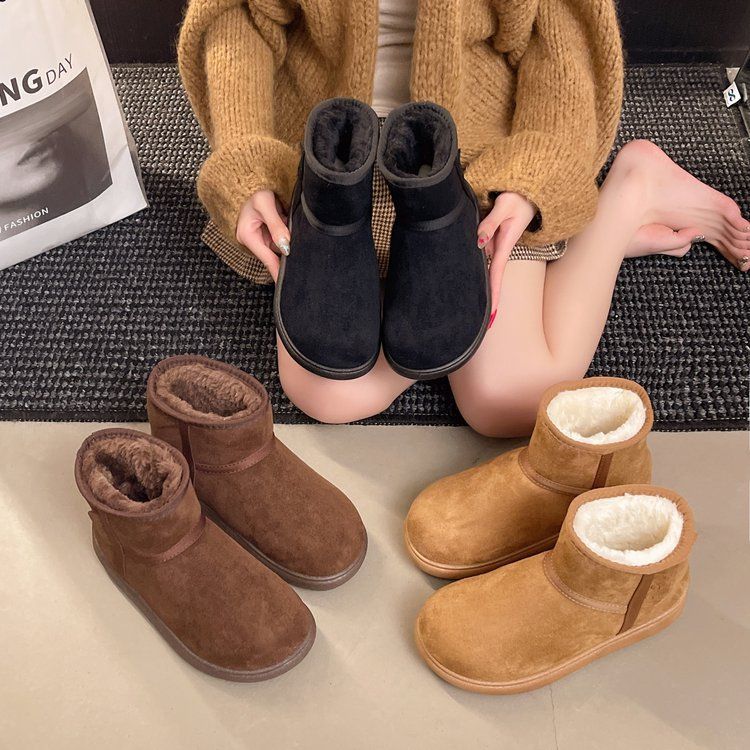 Neue Winterstiefel für Damen mit hoher Zehenpartie, Fleecefutter, dicker Sohle, rutschfest, warm und ideal für Nordostchina_voghion.com