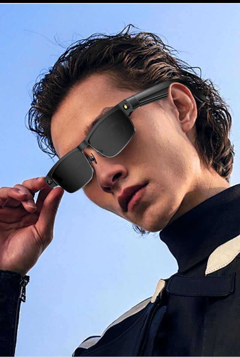 Smart AI Glasses 800W Camera Recording Videos Photo Recognition Answer Translation BT Call Noisereduction Sunglasses Waterproof_voghion.com